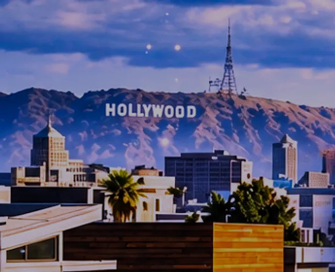Hollywood Hills above the Los Angeles neighbourhoods that inspire Lynwood